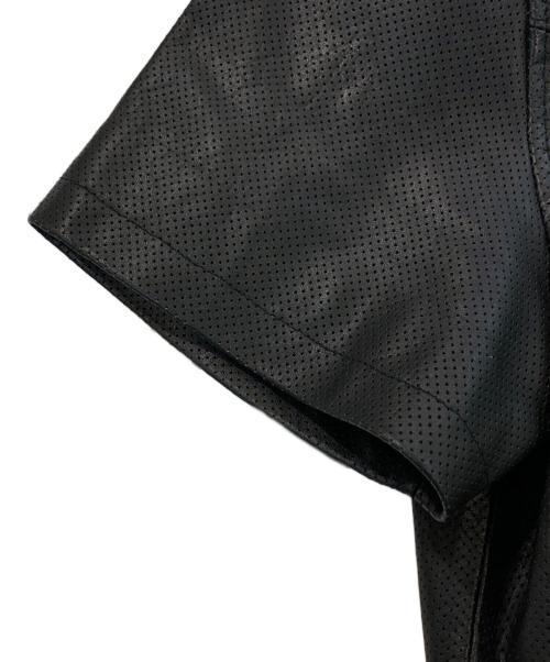 Liugoo Leathers（リューグーレザーズ）LIUGOO LEATHERS (リューグーレザーズ) 半袖レザージャケット ブラック サイズ:SIZE LLの古着・服飾アイテム