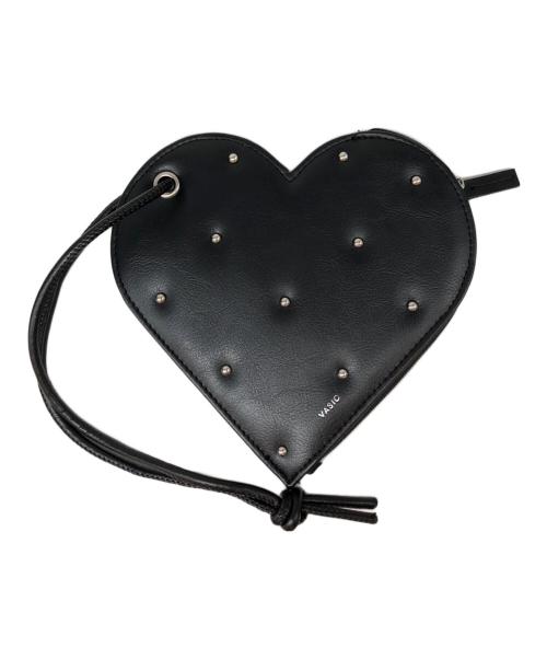 VASIC（ヴァジック）VASIC (ヴァジック) ハートポーチ付きショルダーバッグ ブラックの古着・服飾アイテム