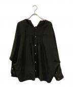 ADOREアドーア）の古着「ブライトアセテートブラウス」｜ブラック