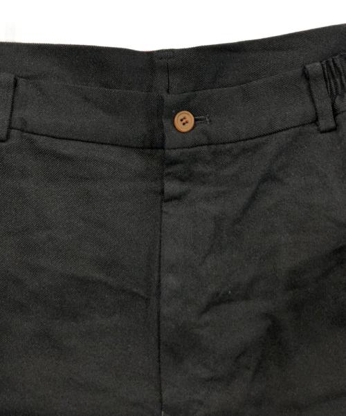 COMME des GARCONS HOMME DEUX（コムデギャルソン オム ドゥ）COMME des GARCONS HOMME DEUX (コムデギャルソン オム ドゥ) ポリエステル縮絨パンツ ブラック サイズ:Lの古着・服飾アイテム