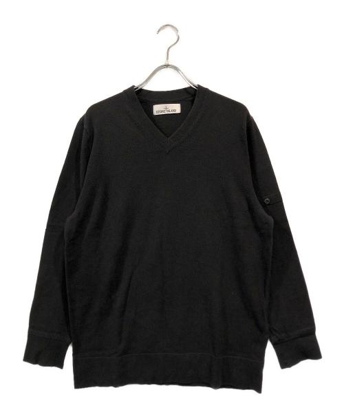 STONE ISLAND（ストーンアイランド）STONE ISLAND (ストーンアイランド) Vネックニット ネイビー サイズ:Mの古着・服飾アイテム