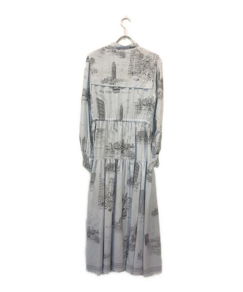 Diagram（ダイアグラム）Diagram (ダイアグラム) ニューヨークプリントワンピース スカイブルー サイズ:SIZE 36の古着・服飾アイテム