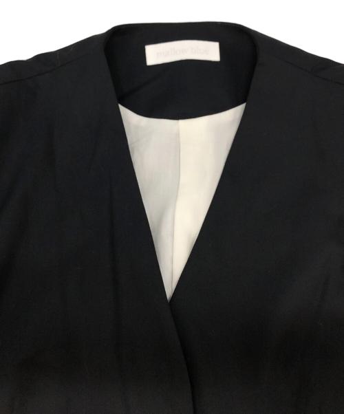 MALLOW BLUE（マロウブルー）mallow blue (マロウブルー) ROMANノーカラージャケット ブラック サイズ:SIZE Freeの古着・服飾アイテム