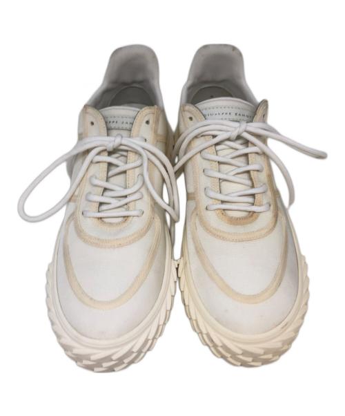 GIUSEPPE ZANOTTI（ジュゼッペザノッティ）GIUSEPPE ZANOTTI (ジュゼッペザノッティ) ローカットスニーカー ベージュ サイズ:SIZE 25.5cmの古着・服飾アイテム