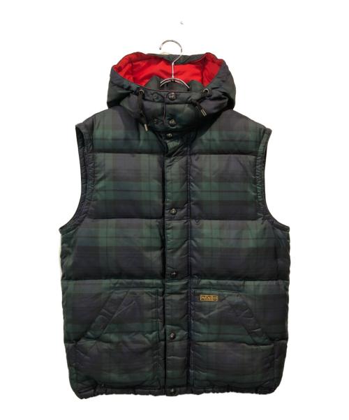 POLO RALPH LAUREN（ポロ・ラルフローレン）POLO RALPH LAUREN (ポロ・ラルフローレン) ブラックウォッチダウンベスト グリーン サイズ:SIZE Mの古着・服飾アイテム