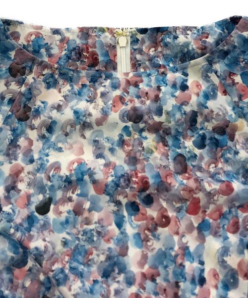 HERALBONY（ヘラルボニー）HERALBONY (ヘラルボニー) ブラウスワンピース ホワイト×ブルー サイズ:SIZE Freeの古着・服飾アイテム