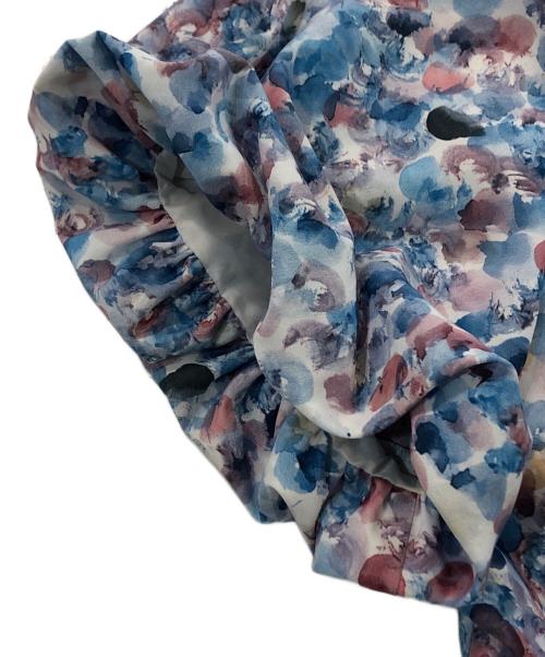 HERALBONY（ヘラルボニー）HERALBONY (ヘラルボニー) ブラウスワンピース ホワイト×ブルー サイズ:SIZE Freeの古着・服飾アイテム