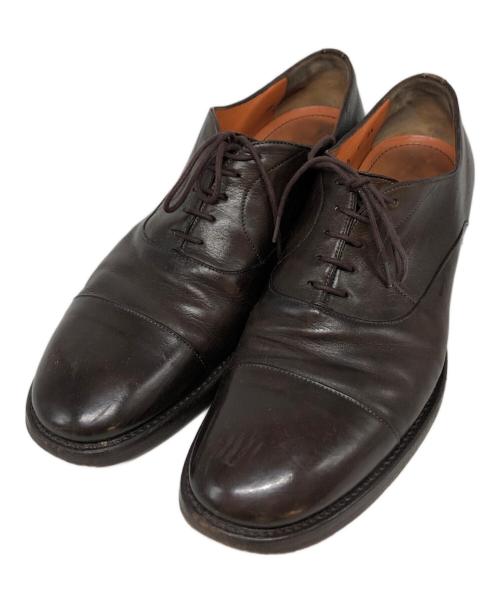 Santoni（サントーニ）Santoni (サントーニ) 内羽根ストレートチップシューズ ブラック サイズ:SIZE 8 1/2の古着・服飾アイテム