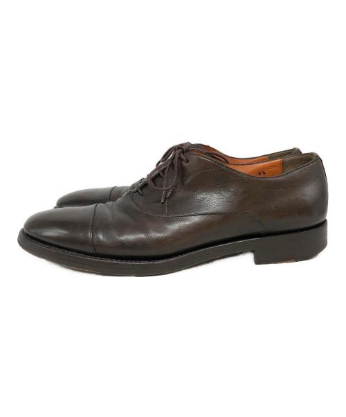 Santoni（サントーニ）Santoni (サントーニ) 内羽根ストレートチップシューズ ブラック サイズ:SIZE 8 1/2の古着・服飾アイテム
