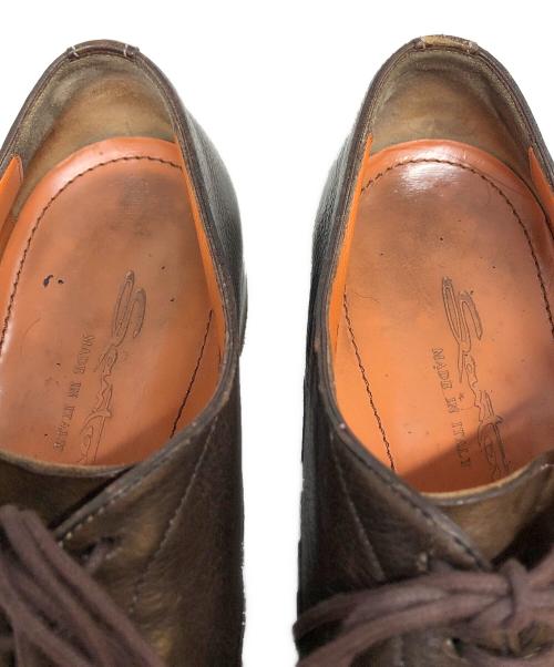 Santoni（サントーニ）Santoni (サントーニ) 内羽根ストレートチップシューズ ブラック サイズ:SIZE 8 1/2の古着・服飾アイテム