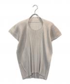 PLEATS PLEASEプリーツプリーズ）の古着「プリーツ変形カットソー」｜グレー