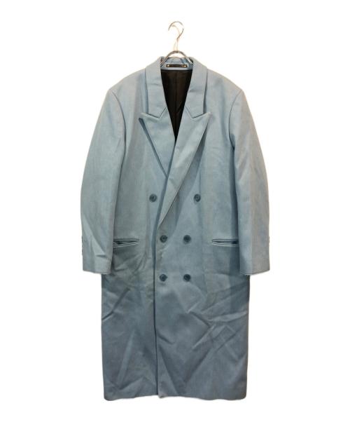 PAUL SMITH（ポールスミス）Paul Smith (ポールスミス) 袖カットオフダブルチェスターコート スカイブルー サイズ:SIZE Mの古着・服飾アイテム