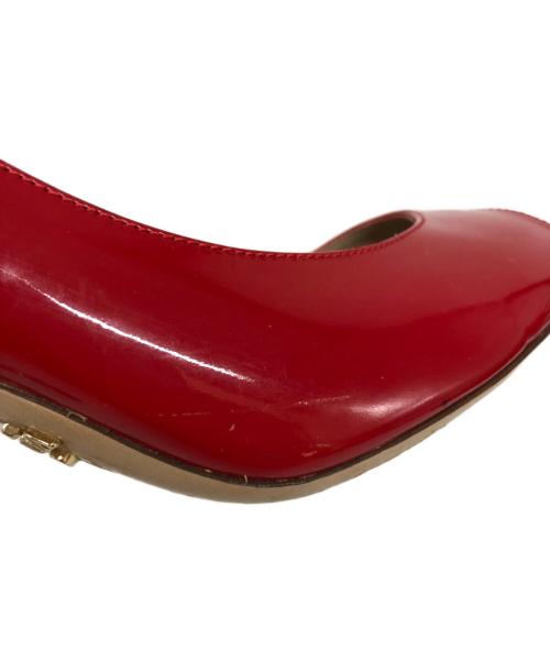 VALENTINO（ヴァレンティノ）VALENTINO (ヴァレンティノ) オープントゥーパンプス レッド サイズ:SIZE 38 1/2の古着・服飾アイテム