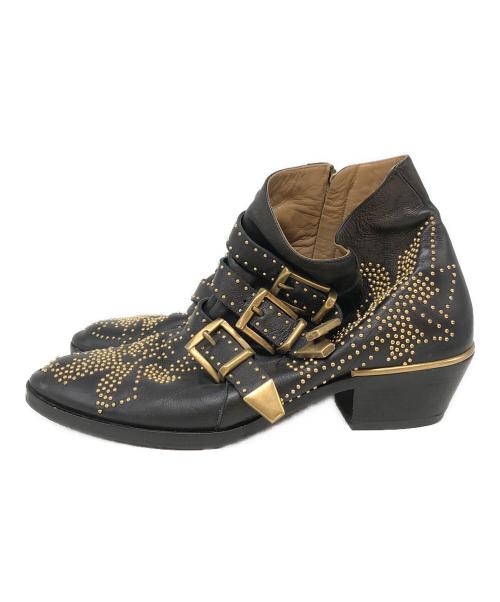Chloe（クロエ）Chloe (クロエ) SUSANNAショートブーツ ブラック サイズ:SIZE 37の古着・服飾アイテム