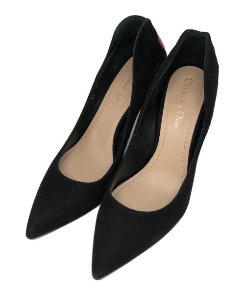 Christian Dior（クリスチャン ディオール）Christian Dior (クリスチャン ディオール) ポインテッドトゥパンプス ブラック サイズ:SIZE 37 1/2の古着・服飾アイテム