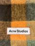 ACNE STUDIOS (アクネ ストゥディオス) ウール フリンジ モヘア チェックストール オレンジ×ブラウン サイズ:-：15000円