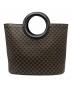 CELINE (セリーヌ) マカダム柄サークルハンドルバッグ ブラック×ブラウン：45000円