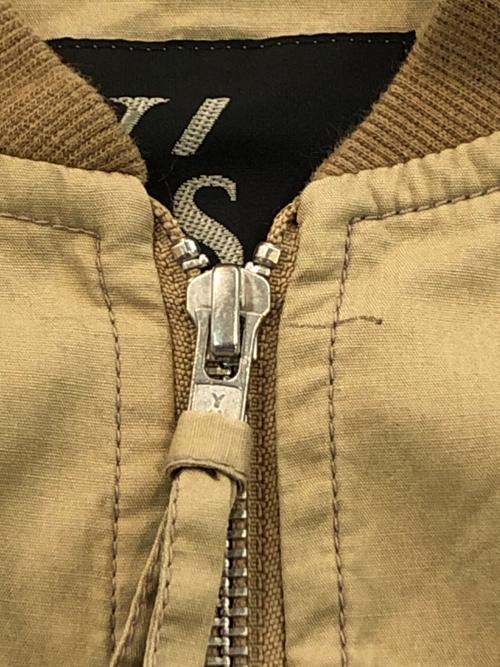 Y's（ワイズ）Y's (ワイズ) コットンポリワッシャー半袖ショートブルゾン ベージュ サイズ:SIZE 2の古着・服飾アイテム