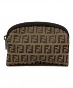 FENDIフェンディ）の古着「ズッキーノ柄ポーチ」｜ブラウン
