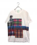 COMME des GARCONS SHIRTコムデギャルソンシャツ）の古着「25SS Collection  Digital Print Check2 Tee」｜ホワイト