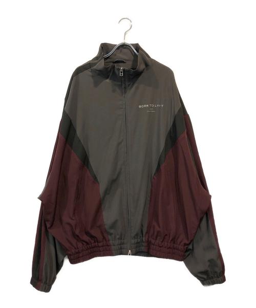 Lyft（リフト）Lyft (リフト) 2Line Oversize Track Jacket グレー×ボルドー サイズ:XLの古着・服飾アイテム