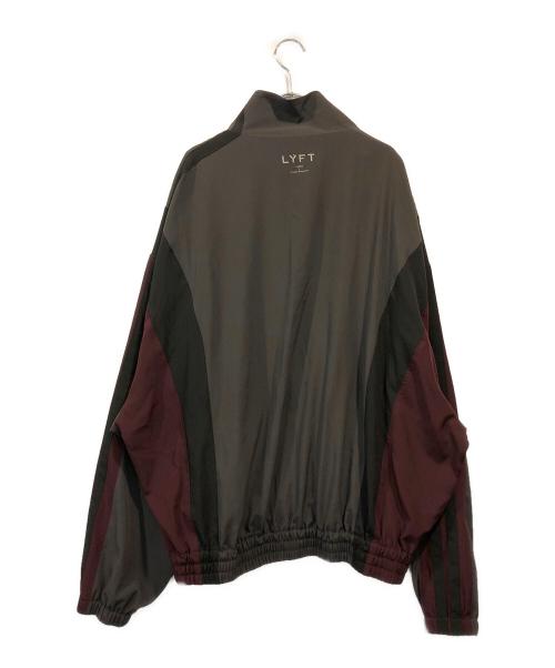Lyft（リフト）Lyft (リフト) 2Line Oversize Track Jacket グレー×ボルドー サイズ:XLの古着・服飾アイテム