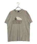 stussyステューシー）の古着「オールドプリントTシャツ」｜グレー