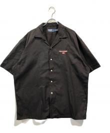POLO RALPH LAUREN（ポロ・ラルフローレン）の古着「POLO SPORTS 刺繍オープンカラーシャツ」｜ブラック