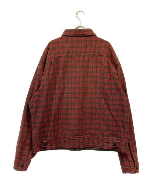 RRL（ダブルアールエル）RRL (ダブルアールエル) チェックシャツジャケット レッド サイズ:XXLの古着・服飾アイテム