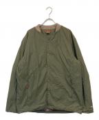 NANGAナンガ）の古着「ソフトノーカラーダウンカーディガン」｜グリーン