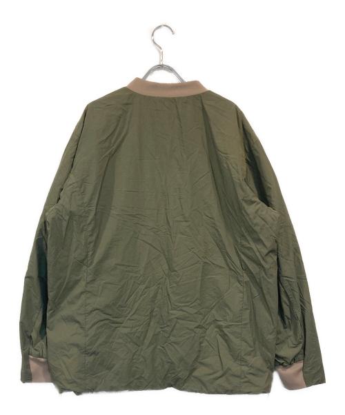 NANGA（ナンガ）NANGA (ナンガ) ソフトノーカラーダウンカーディガン グリーン サイズ:SIZE Lの古着・服飾アイテム