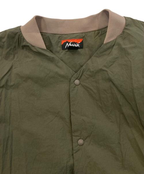 NANGA（ナンガ）NANGA (ナンガ) ソフトノーカラーダウンカーディガン グリーン サイズ:SIZE Lの古着・服飾アイテム