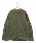 NANGA（ナンガ）の古着「ソフトノーカラーダウンカーディガン」｜グリーン