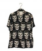 WACKO MARIAワコマリア）の古着「スカルリーゼントシャツ」｜ブラック