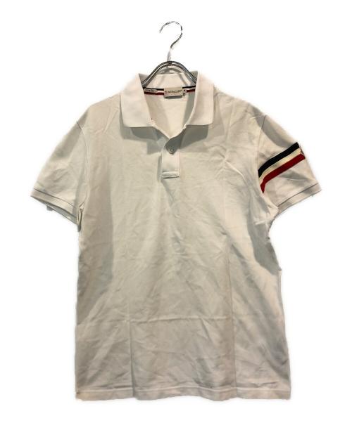 MONCLER（モンクレール）MONCLER (モンクレール) ポロシャツ ホワイト サイズ:Mの古着・服飾アイテム