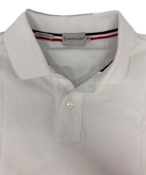 MONCLER（モンクレール）MONCLER (モンクレール) ポロシャツ ホワイト サイズ:Mの古着・服飾アイテム