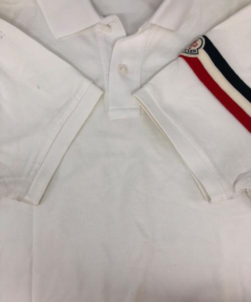 MONCLER（モンクレール）MONCLER (モンクレール) ポロシャツ ホワイト サイズ:Mの古着・服飾アイテム