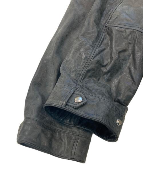 MAISON SPECIAL（メゾンスペシャル）MAISON SPECIAL (メゾンスペシャル) バッファローレザードレスオーバーショートモッズコート ブラック サイズ:SIZE 1の古着・服飾アイテム