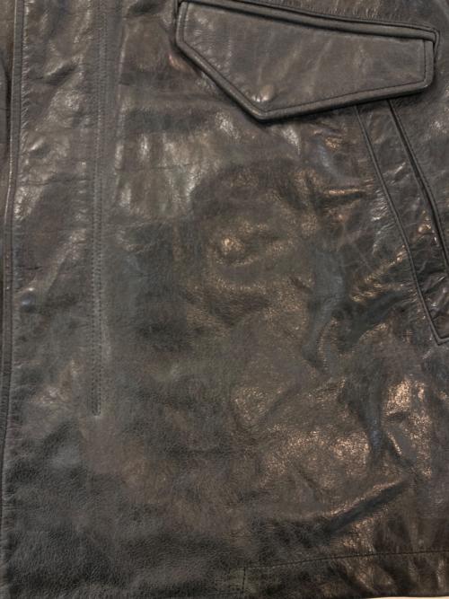 MAISON SPECIAL（メゾンスペシャル）MAISON SPECIAL (メゾンスペシャル) バッファローレザードレスオーバーショートモッズコート ブラック サイズ:SIZE 1の古着・服飾アイテム