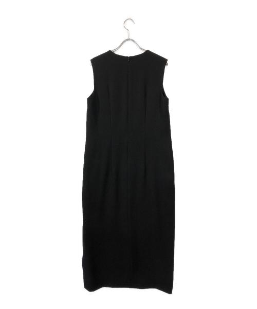 BLENHEIM（ブレンヘイム）BLENHEIM (ブレンヘイム) サイドスリットVネックノースリーブワンピース ブラック サイズ:Mの古着・服飾アイテム