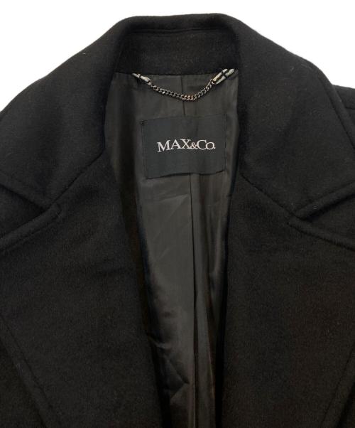 MAX&Co.（マックスアンドコー）MAX&Co. (マックスアンドコー) ラナウェイ ロング ベルテッドコート ブラック サイズ:SIZE 36の古着・服飾アイテム