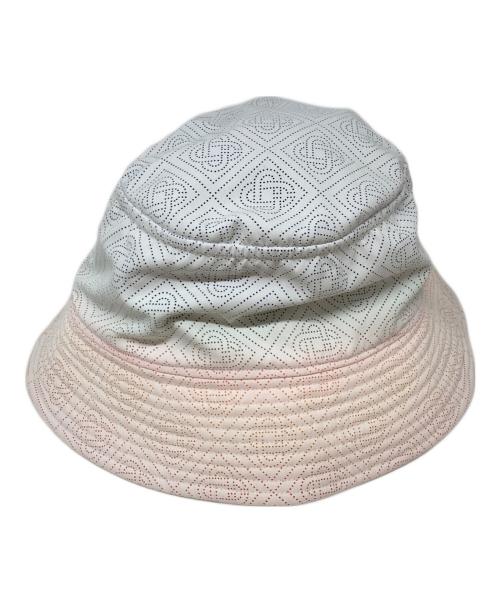 CASABLANCA（カサブランカ）CASABLANCA (カサブランカ) LASER CUT GRADIENT BUCKET HAT ホワイト サイズ:M/Lの古着・服飾アイテム