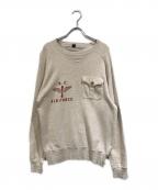 NIGEL CABOURNナイジェルケーボン）の古着「ポケットクルーネックスウェット」｜ベージュ