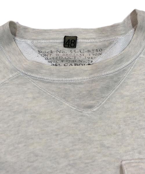 NIGEL CABOURN（ナイジェルケーボン）NIGEL CABOURN (ナイジェルケーボン) ポケットクルーネックスウェット ベージュ サイズ:SIZE 48の古着・服飾アイテム