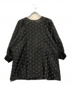 UNITED ARROWSユナイテッドアローズ）の古着「ハシゴ カットジャガードブラウス」｜ブラック