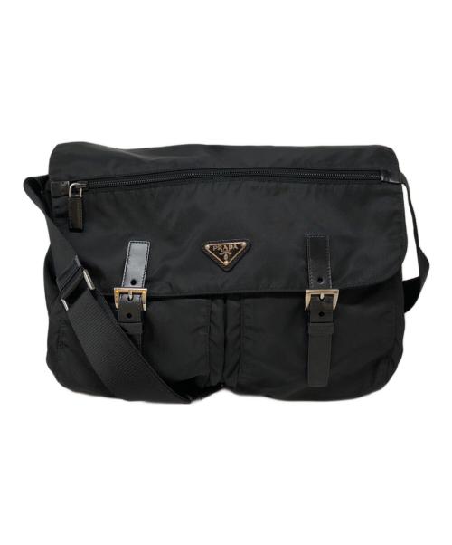 PRADA（プラダ）PRADA (プラダ) ナイロンショルダーバッグ ブラックの古着・服飾アイテム