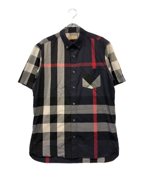 BURBERRY LONDON ENGLAND（バーバリー ロンドン イングランド）BURBERRY LONDON ENGLAND (バーバリー ロンドン イングランド) 半袖チェックシャツ ネイビー サイズ:Mの古着・服飾アイテム