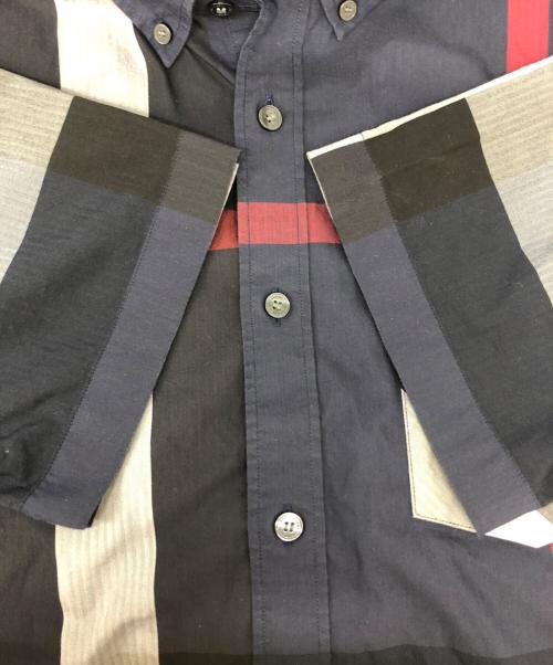 BURBERRY LONDON ENGLAND（バーバリー ロンドン イングランド）BURBERRY LONDON ENGLAND (バーバリー ロンドン イングランド) 半袖チェックシャツ ネイビー サイズ:Mの古着・服飾アイテム