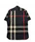 BURBERRY LONDON ENGLAND (バーバリー ロンドン イングランド) 半袖チェックシャツ ネイビー サイズ:M：14000円