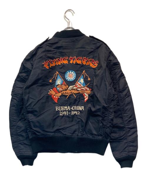 AVIREX（アヴィレックス）AVIREX (アヴィレックス) 刺繍フライトジャケット ネイビー サイズ:SIZE Lの古着・服飾アイテム